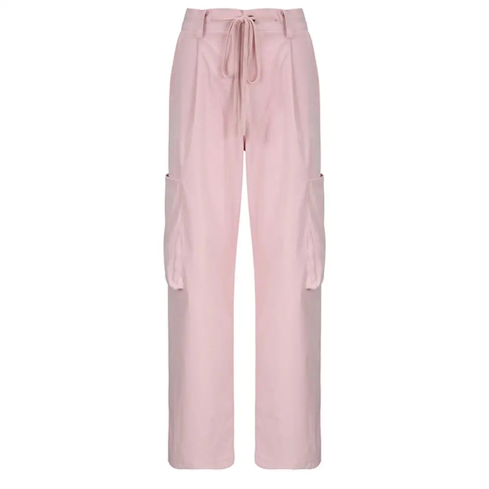 Elegant Unisex Y2K Pink Cargo Pants for Trendy Aesthetic Outfits and Comfy Style