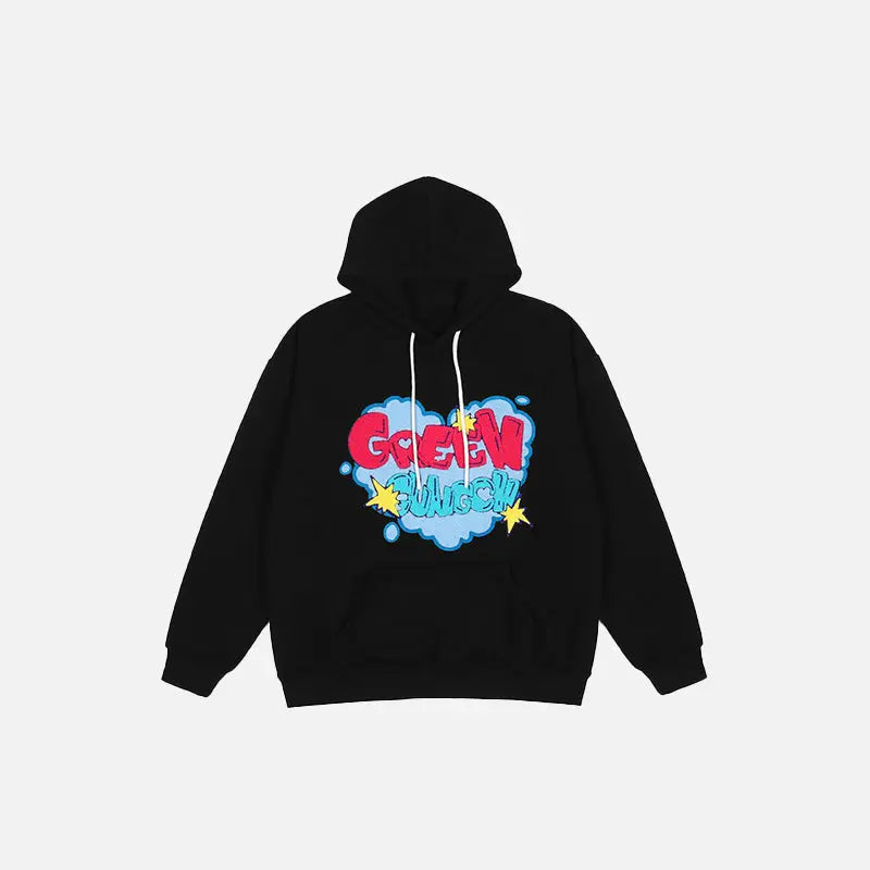 Embroidered Heart Fleece Hoodie - Y2K Aesthetic Cute Top for Cozy Style