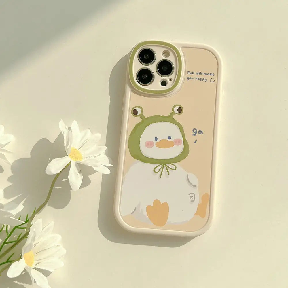 Fat Duck Y2K Aesthetic Mobile Phone Case for iPhone - Cute & Trendy Design