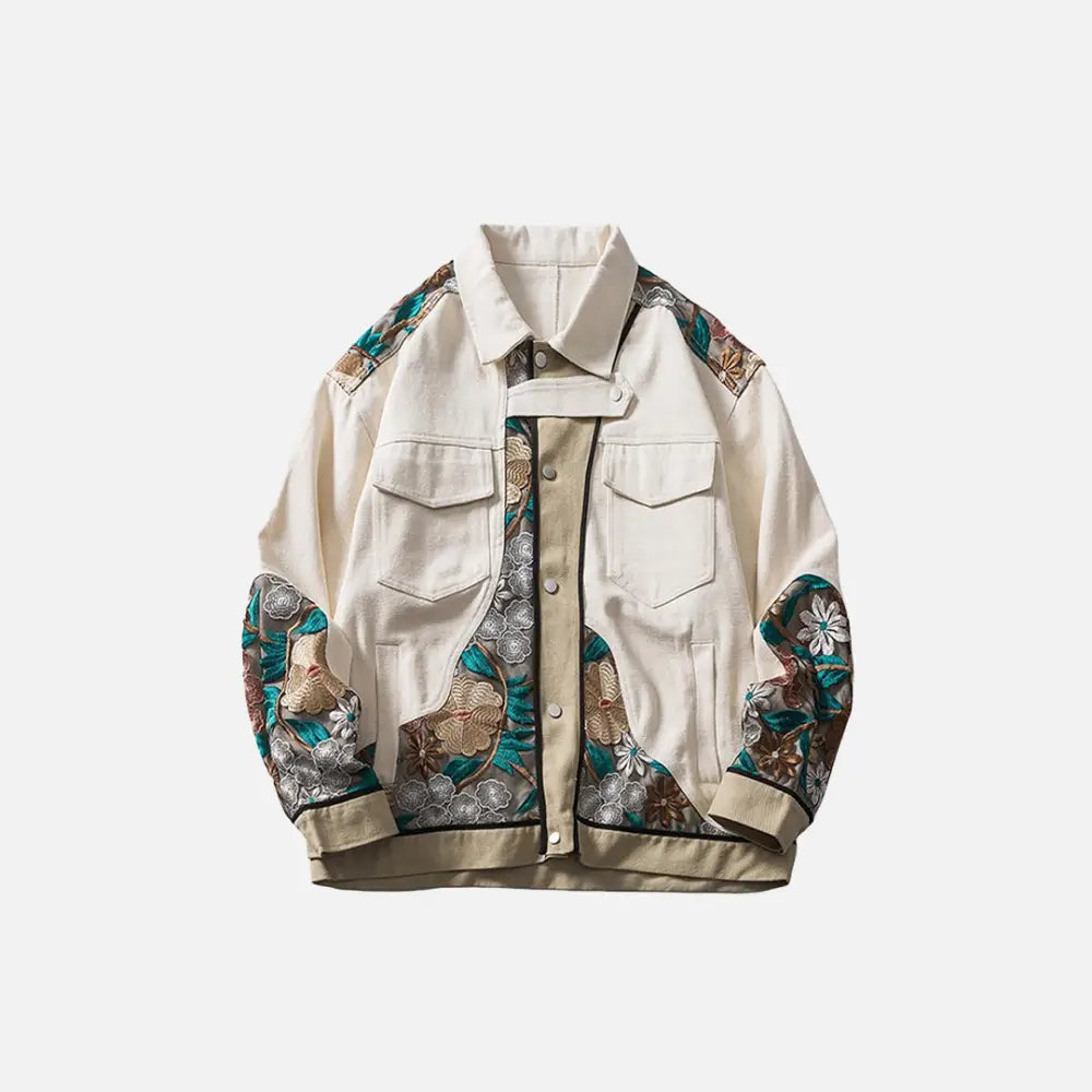 Flower Denim Jacket - Y2K Aesthetic Floral Design for Trendy Outfits