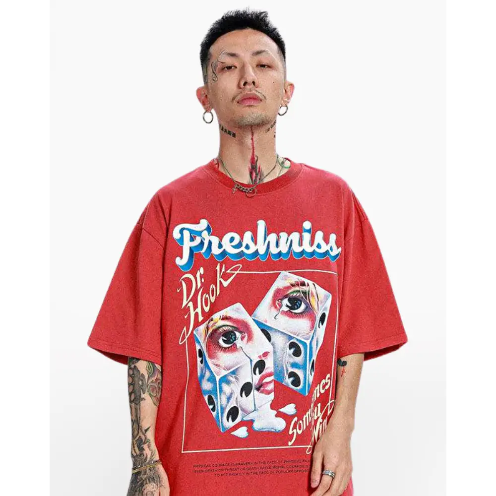 Freshniss Y2K Oversized T-Shirt - Trendy Japan-Inspired Aesthetic Tee for Stylish Looks