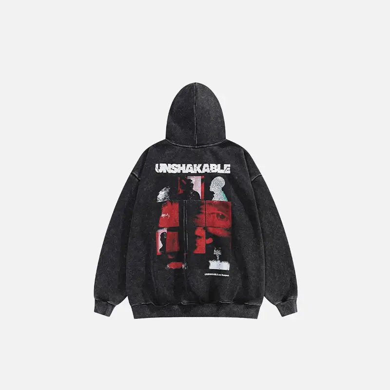 Gothic Oversized Y2K Hoodie - Grunge Aesthetic Fashion for a Bold Look