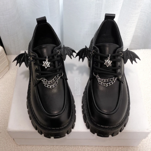 Gothic Platform Mary Jane Shoes for Women - Y2K Grunge Style Footwear