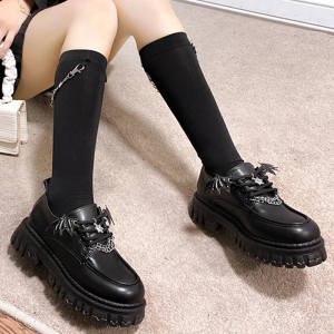 Gothic Platform Mary Jane Shoes for Women - Y2K Grunge Style Footwear