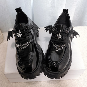 Gothic Platform Mary Jane Shoes for Women - Y2K Grunge Style Footwear