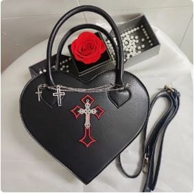 Gothic Punk Y2K Fashion Purse Bag - Edgy Aesthetic Accessory for Unique Outfits