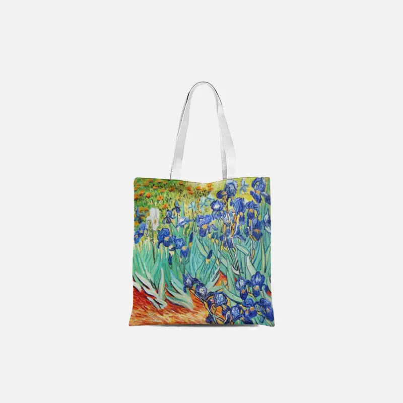 Green Flower Retro Tote Bag - Y2K Aesthetic Chic for Stylish Outfits