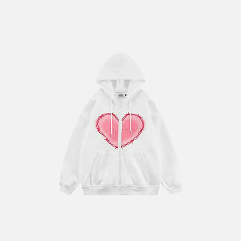 Hard Love Y2K Hoodie: Embrace Grunge Aesthetic with Comfy Style and Vintage Vibes