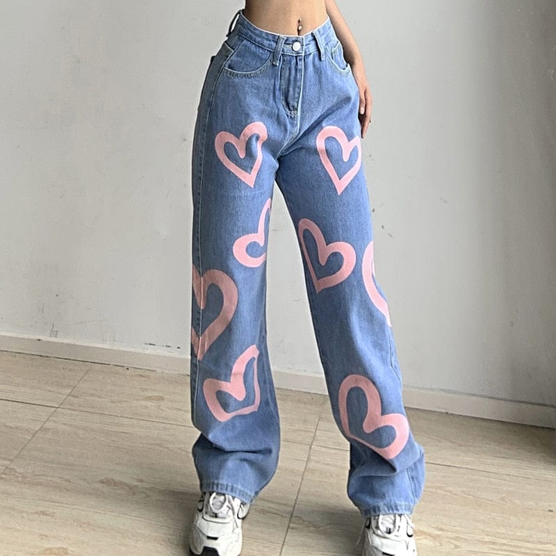 High Rise Y2K Baggy Pants for Trendy Coquette and Grunge Aesthetic Outfits