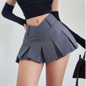 High Waist Y2K Micro Skirt - Trendy Grunge Aesthetic Mini Skirt for Stylish Outfits