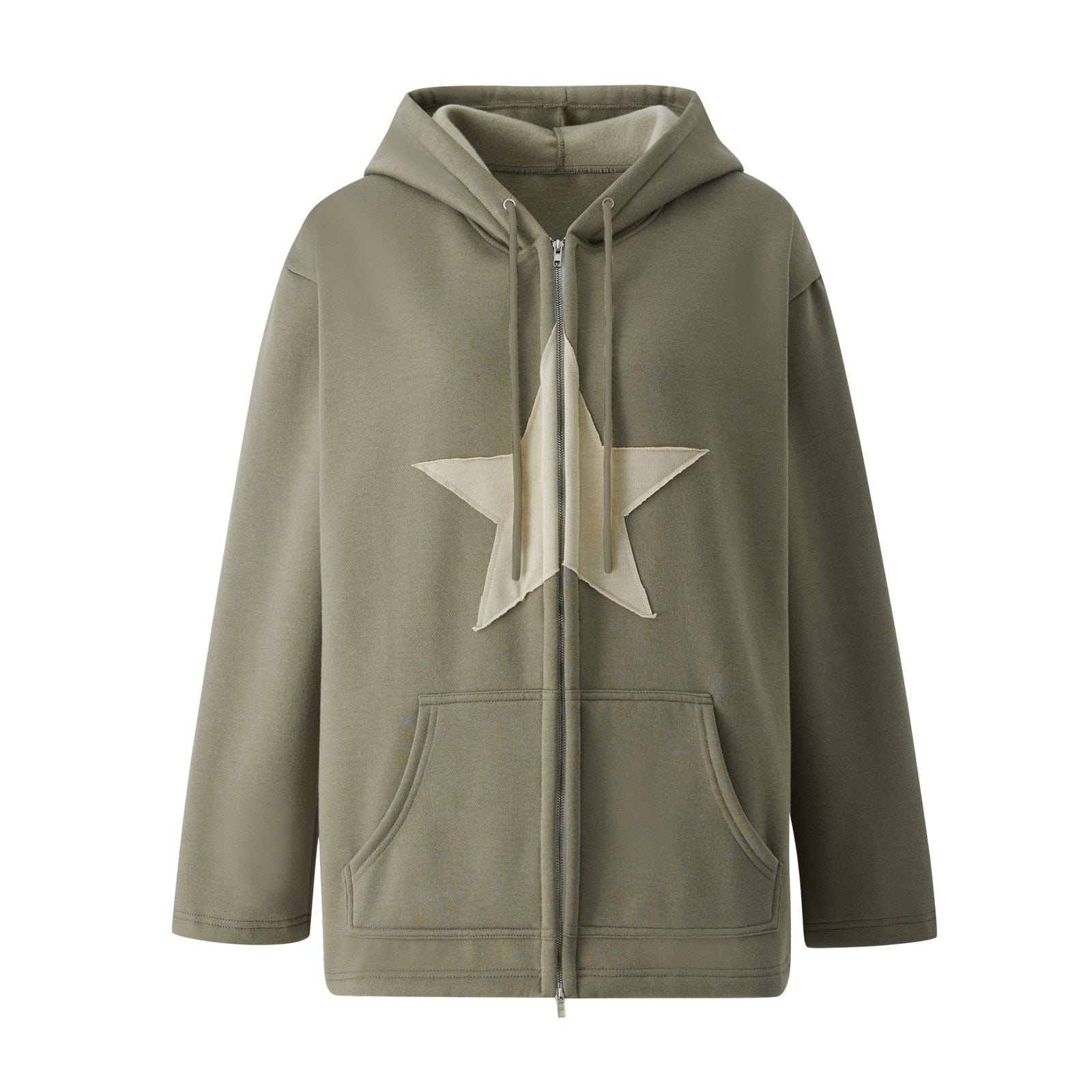 Hooded Star Jacket in Y2K Style - Trendy Grunge Aesthetic Outerwear for Fashion Lovers