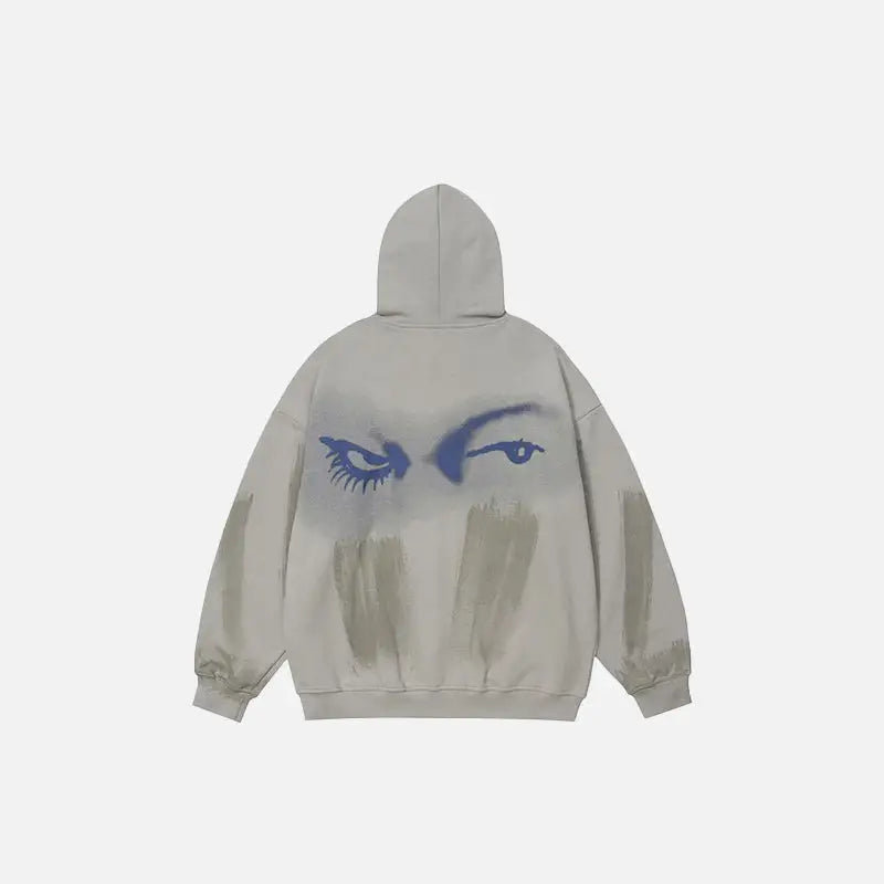 I See You Y2K Zip-Up Hoodie - Trendy Grunge Style for Aesthetic Outfits