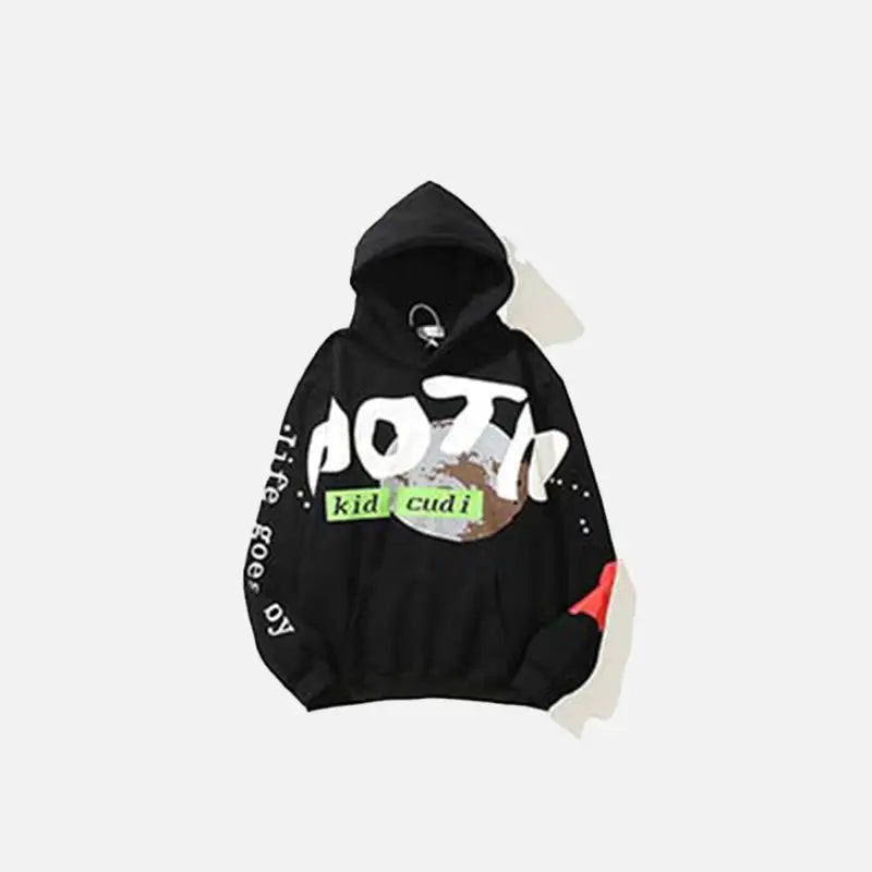 Kid Cudi Inspired Y2K Hoodie - Trendy Grunge Aesthetic Pullover for Stylish Outfits