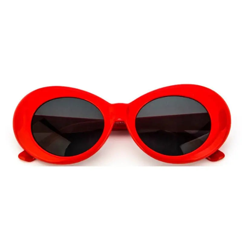 Kurt Cobain Style Y2K Semi-Cat-Eye Sunglasses for Retro Grunge Aesthetic Fashion