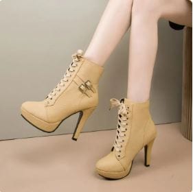 Lace Up Y2K Grunge Ankle Boots for Retro Aesthetic Outfits and Everyday Style