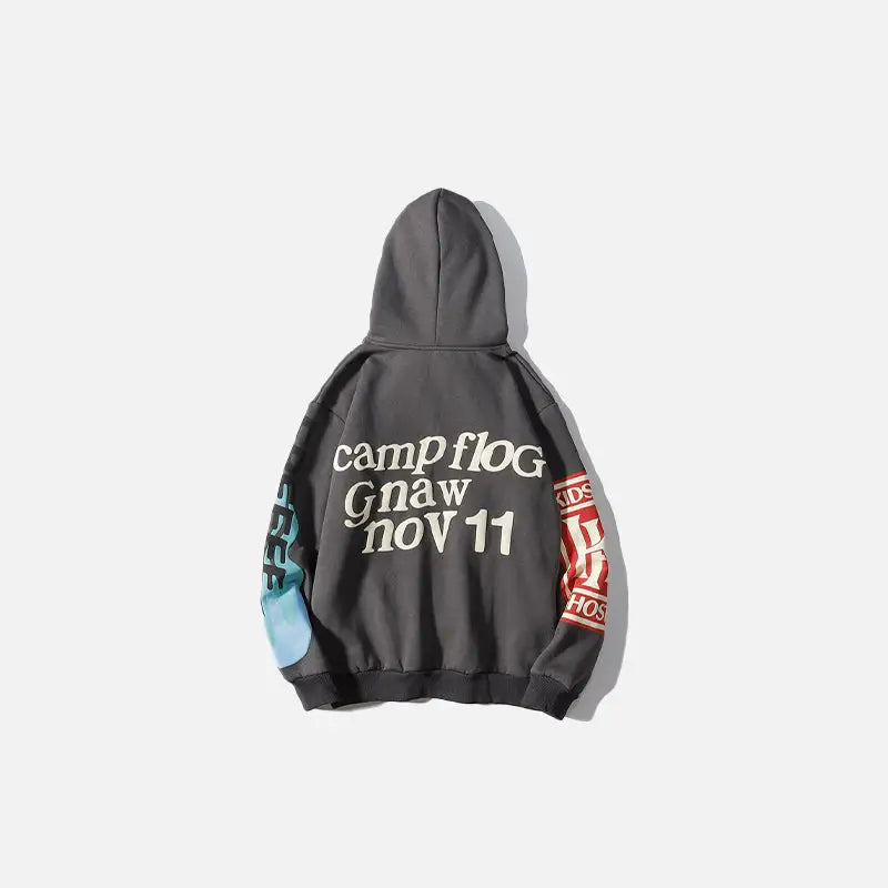 Lucky Me I See Ghosts Y2K Hoodie - Vintage Aesthetic Grunge Style Pullover for Trendy Looks