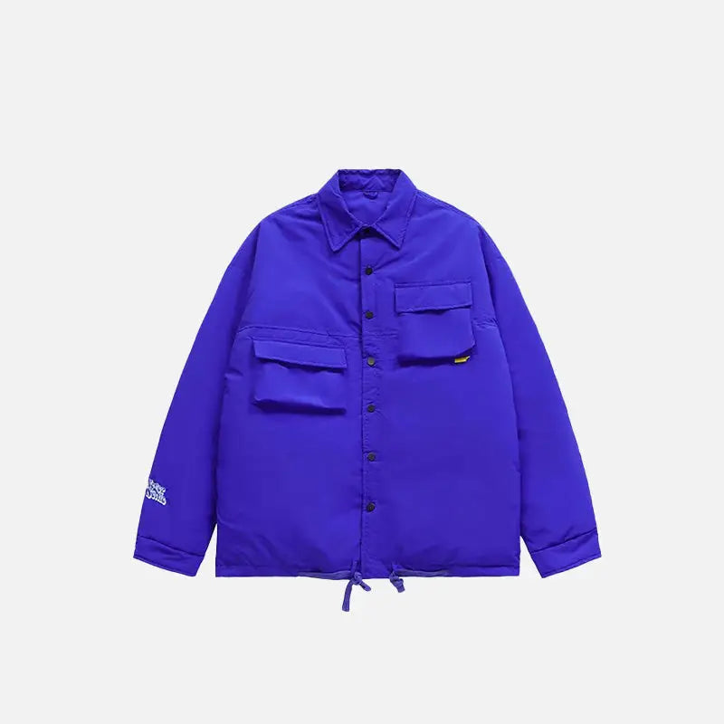 Multi-Pocket Y2K Cargo Windbreaker Jacket for Trendy Aesthetic Outfits