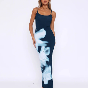 Navy Blue Y2K Bodycon Dress - Chic Coquette Style for Effortless Aesthetic Outfits