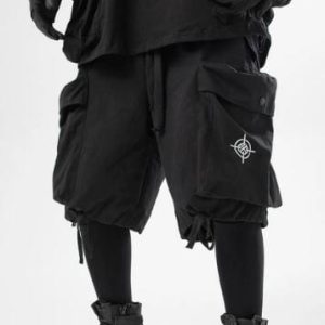 Oversized Y2K Cargo Shorts for Trendy Coquette and Grunge Aesthetic Outfits