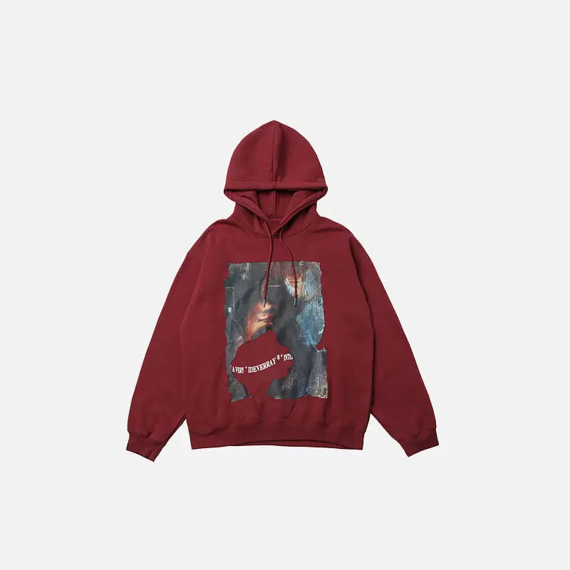 Oversized Y2K Graphic Hoodie for Comfy Coquette Aesthetic and Grunge Style Outfits