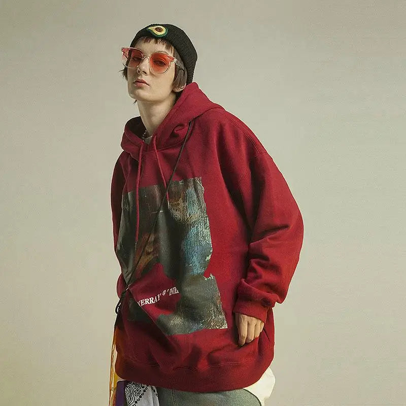 Oversized Y2K Graphic Hoodie for Comfy Coquette Aesthetic and Grunge Style Outfits