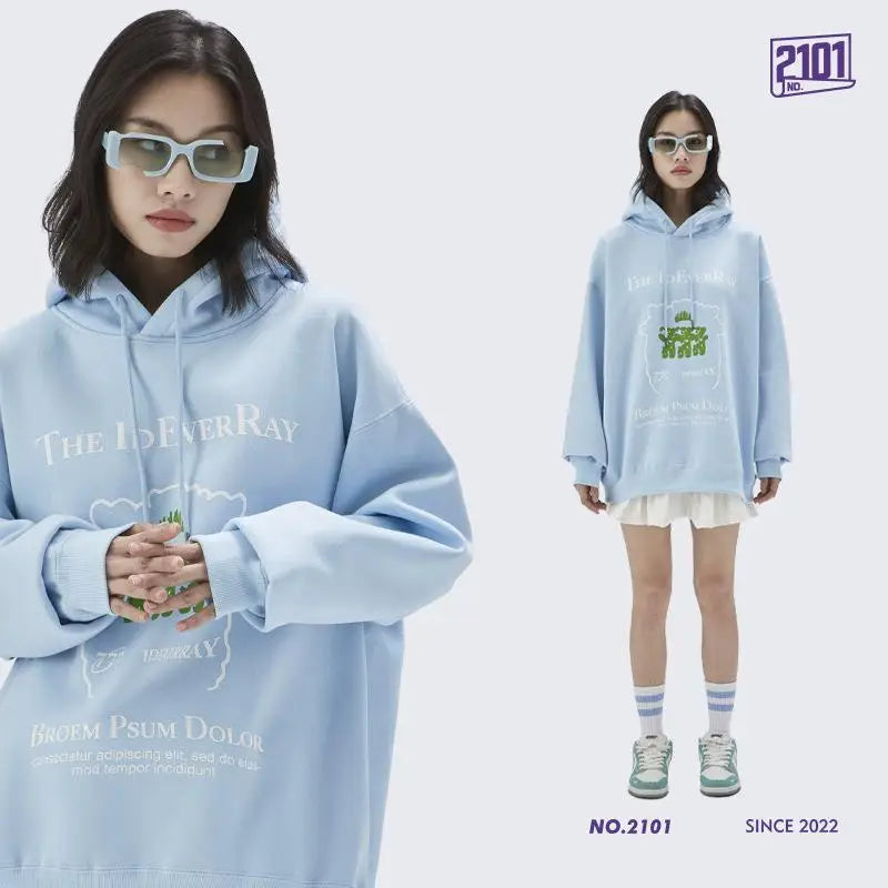 Oversized Y2K Printed Hoodie for Comfy Grunge Aesthetic and Casual Outfits