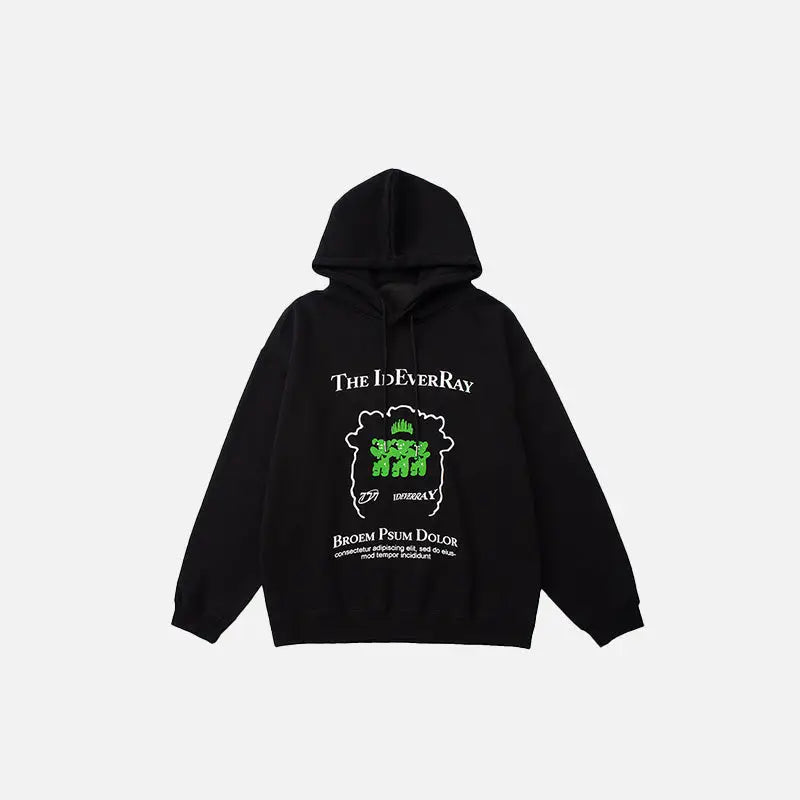 Oversized Y2K Printed Hoodie for Comfy Grunge Aesthetic and Casual Outfits