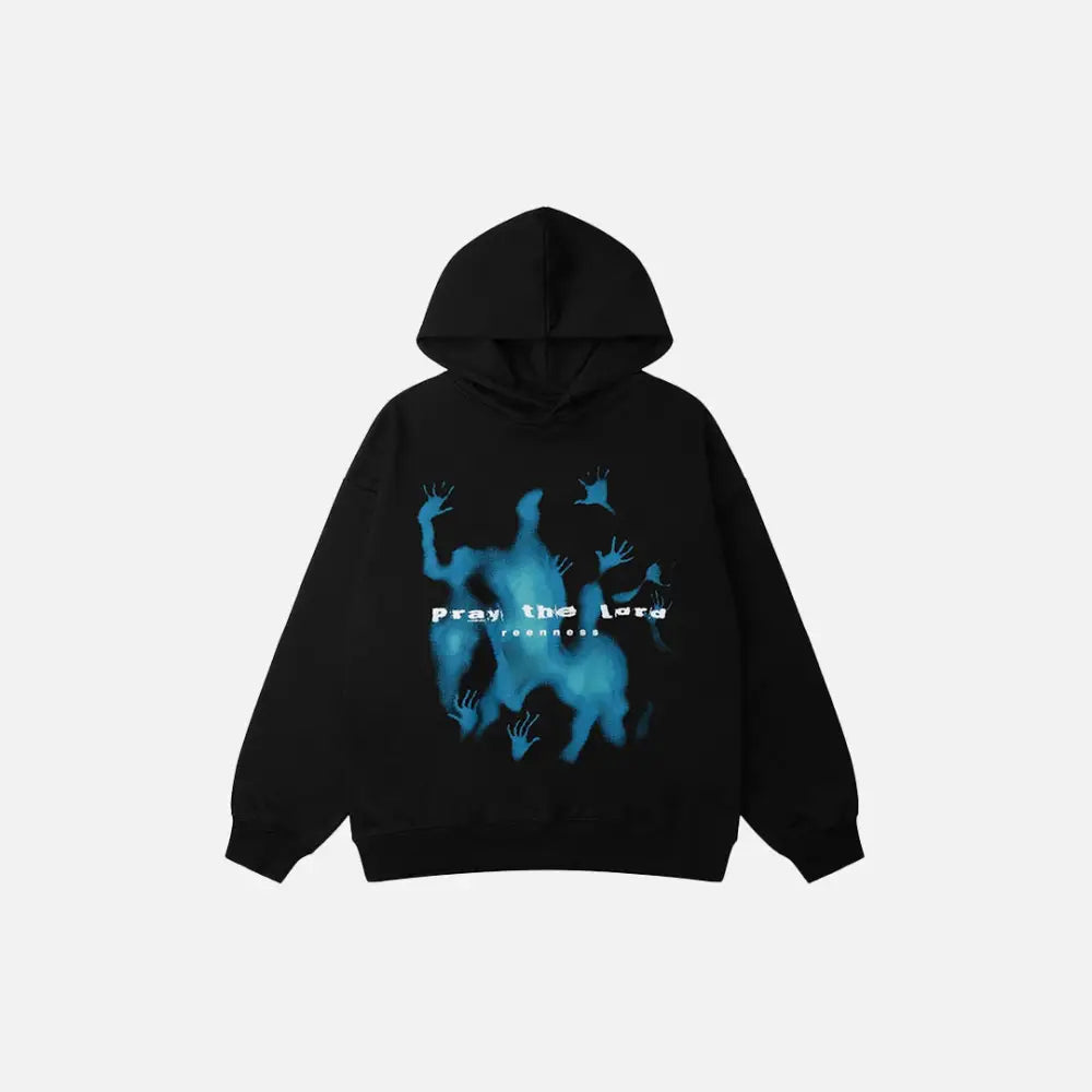 Pray The Lord Y2K Hoodie - Comfy Grunge Aesthetic Top for Vintage Style Lovers