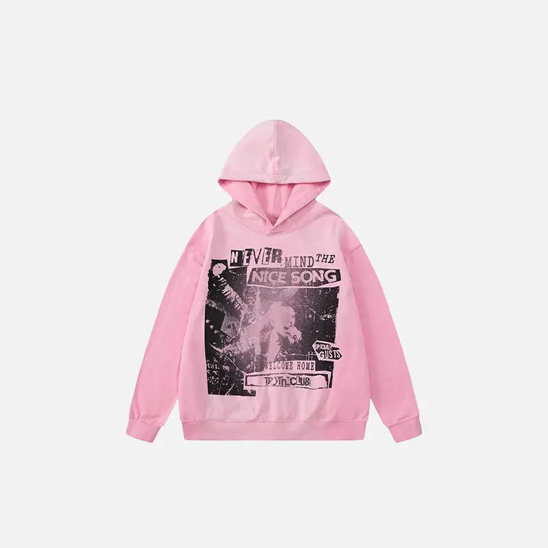 Punk Party Vibes Y2K Hoodie - Grunge Aesthetic Streetwear for Trendy Outfits