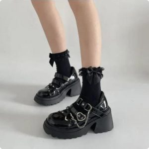 Punk Platform Y2K Sandals for Edgy Aesthetic Outfits and Grunge Style Looks