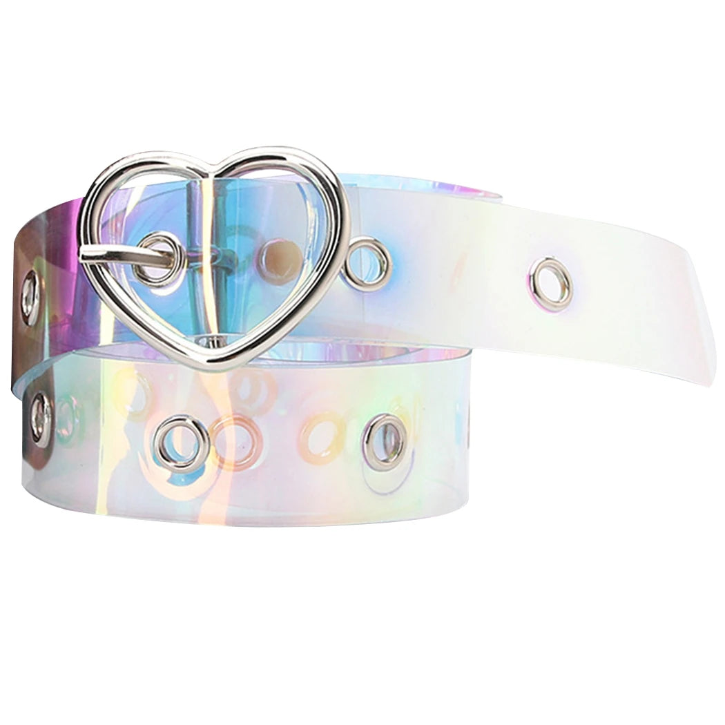 Punk Y2K Aesthetic Transparent Belt for Edgy Outfits and Grunge Style Fashion