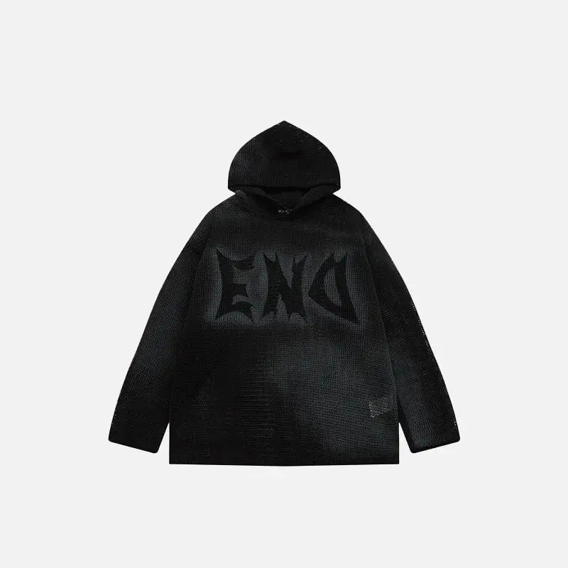 Retro Distressed Y2K Hoodie for Trendy Grunge Aesthetic Outfits and Comfy Style