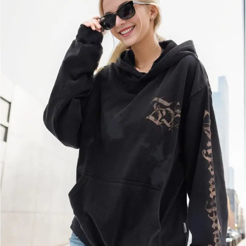 Retro Unfaithful Print Y2K Hoodie - Trendy Grunge Aesthetic Pullover for Y2K Fashion Lovers