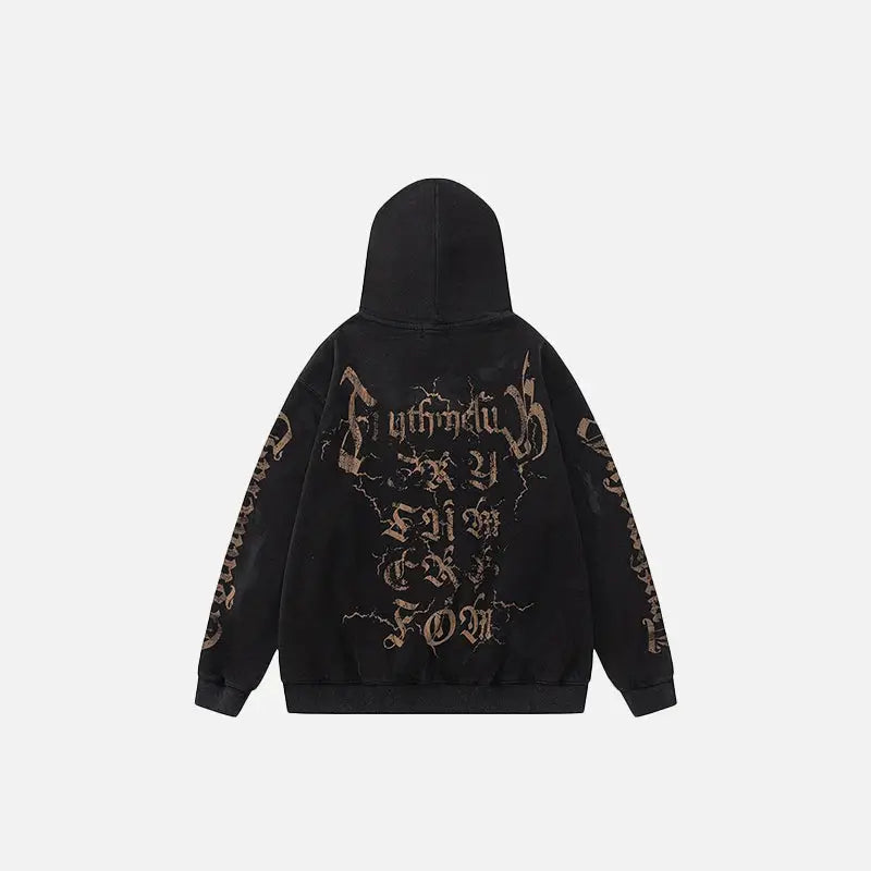 Retro Unfaithful Print Y2K Hoodie - Trendy Grunge Aesthetic Pullover for Y2K Fashion Lovers