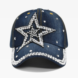 Rhinestone Baseball Cap for Y2K Fashion Lovers - Sparkly Coquette Aesthetic Accessory