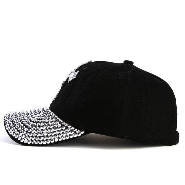 Rhinestone Cross Y2K Hat - Trendy Coquette Aesthetic Accessory for Y2K Fashion Lovers