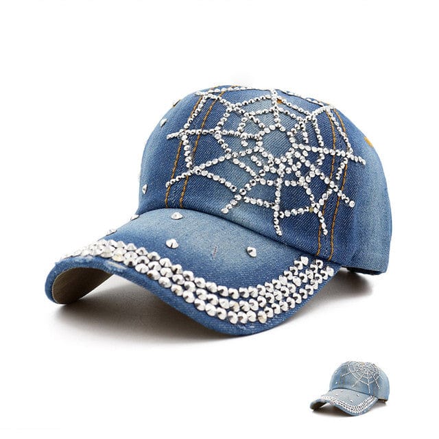 Rhinestone Spider Y2K Hat - Trendy Grunge Aesthetic Accessory for Y2K Fashion Lovers