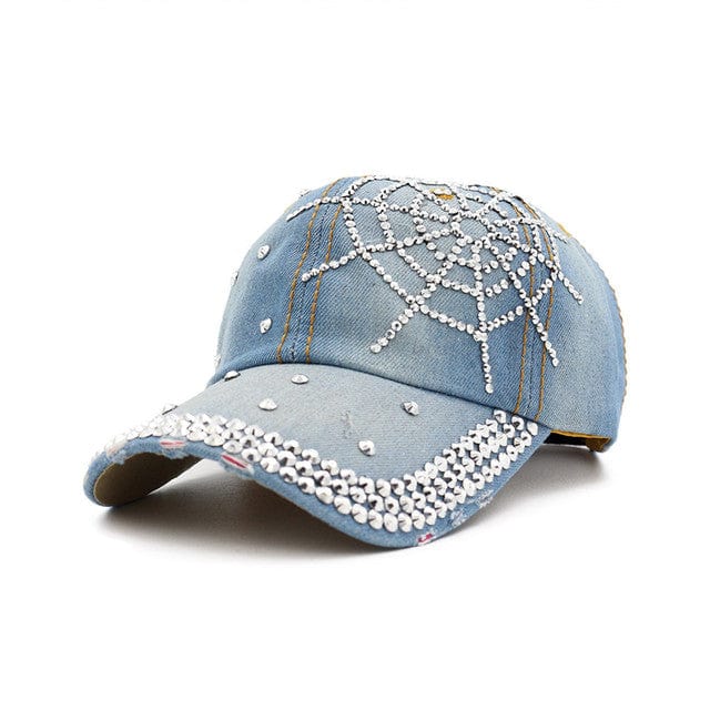 Rhinestone Spider Y2K Hat - Trendy Grunge Aesthetic Accessory for Y2K Fashion Lovers