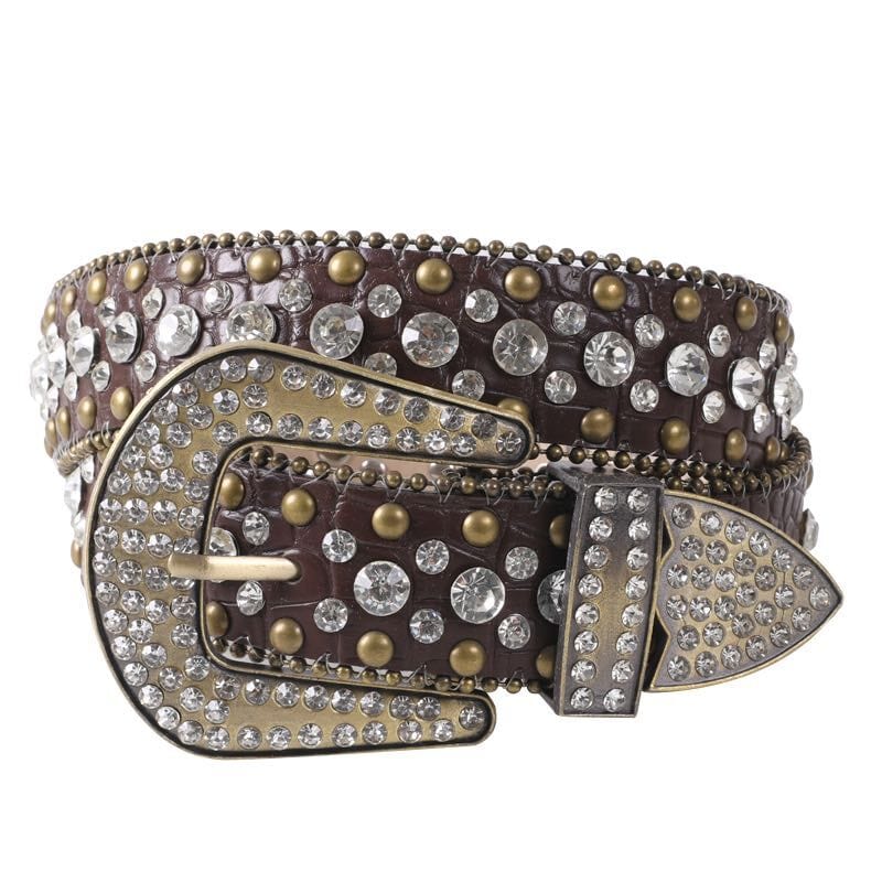 Rhinestone Y2K Belt for Coquette Aesthetic and Grunge Style Outfits