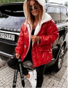 Shiny Y2K Hooded Puffer Jacket for Trendy Aesthetic Outfits and Cozy Style