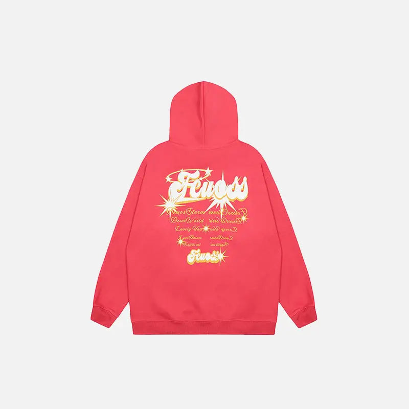 Shooting Stars Y2K Hoodie: Trendy Grunge Aesthetic with Cozy Vibes and Celestial Charm