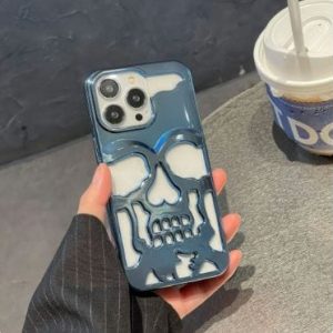 Skull Y2K Aesthetic Phone Case - Trendy Kawaii Style for Y2K Fashion Lovers