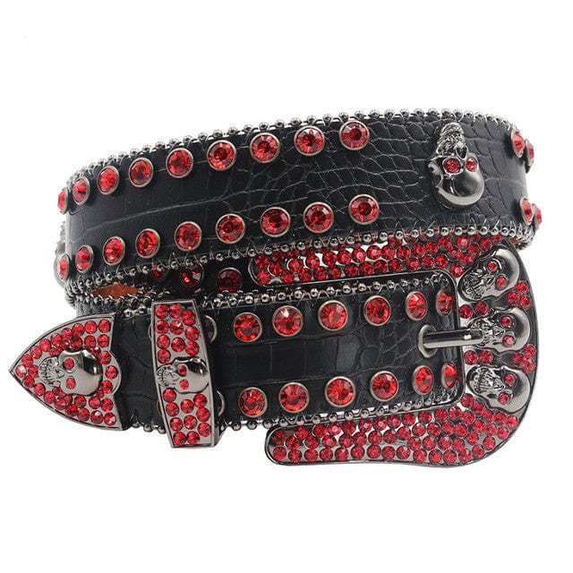 Skull Y2K Belt: Edgy Accessory for Y2K Fashion Lovers and Grunge Aesthetic Enthusiasts