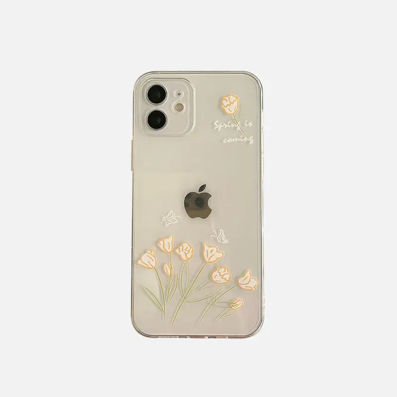 Soft Flower Y2K Aesthetic Mobile Phone Case for iPhone - Cute & Stylish Design