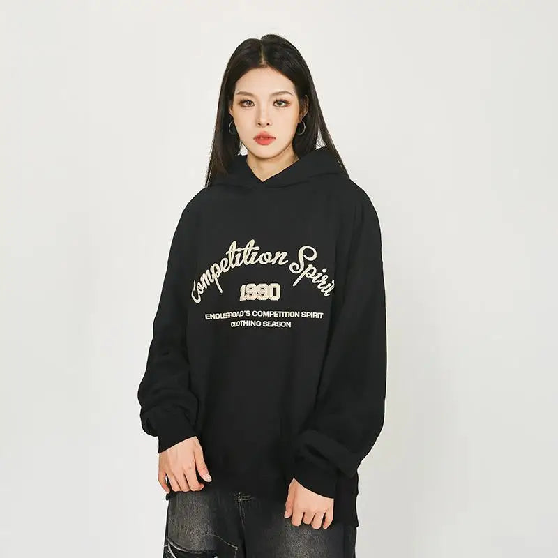 Spirit of Competition Y2K Hoodie - Trendy Grunge Aesthetic for Stylish Outfits