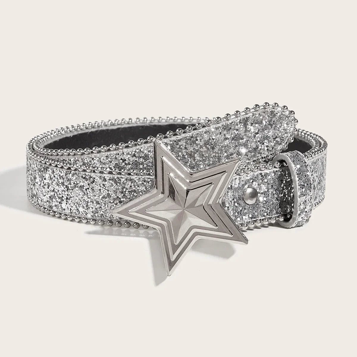 Star Buckle Y2K Belt - Trendy Y2K Fashion Accessory for Coquette and Grunge Aesthetics