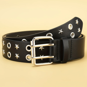 Star-Embellished Belt for Y2K Fashion Lovers - Perfect for Coquette and Grunge Aesthetics