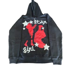 Star Girl Y2K Aesthetic Hoodie - Cute Pastel Grunge Style for Trendy Outfits