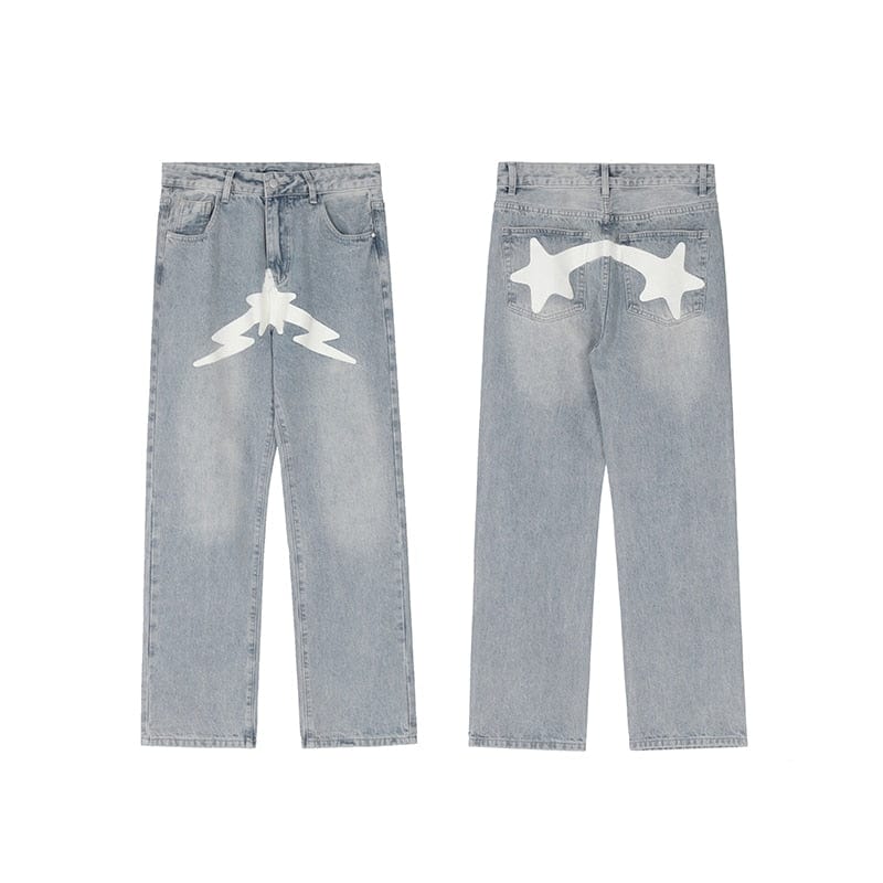 Straight Leg Y2K Denim Jeans - Vintage-Inspired Y2K Style for Trendy Aesthetic Outfits