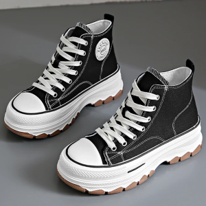 Stylish Black and White Y2K Canvas Shoes for Trendy Aesthetic Outfits